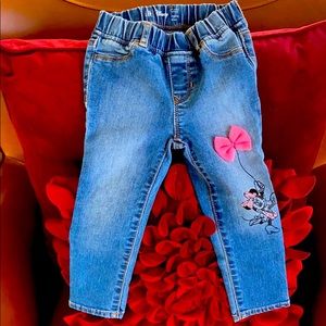 Adorable Minnie Mouse jeans for toddler girl